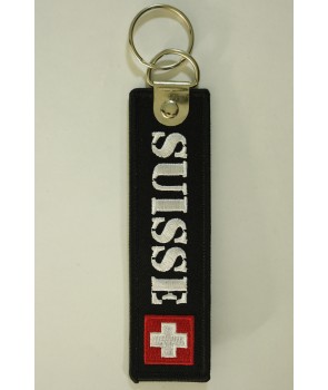 porte clef suisse noir